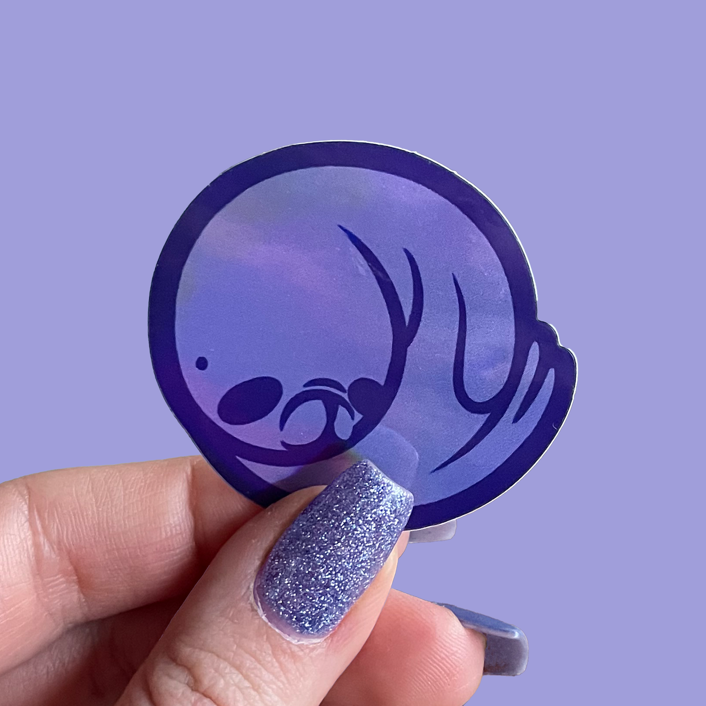 foczka fioletowa ✦ naklejka holo