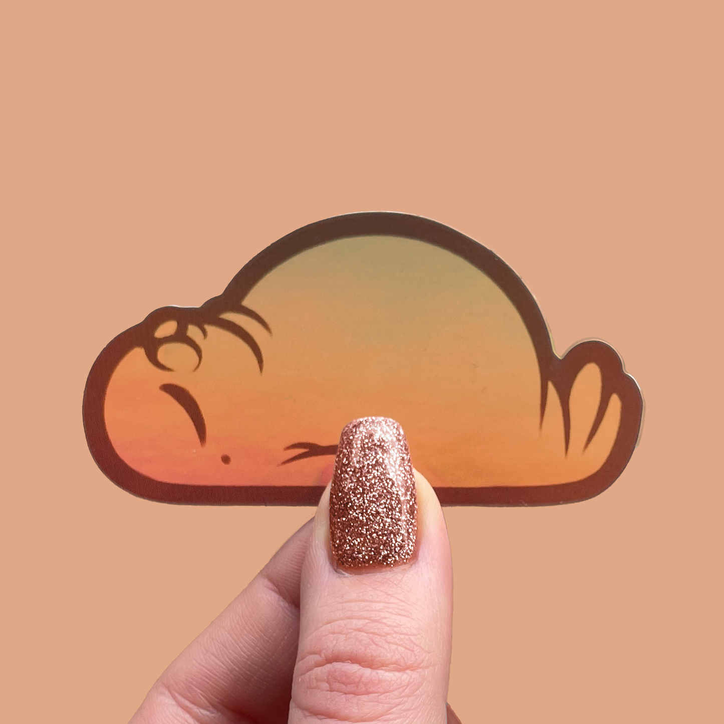 foczka pomarańczowa ✦ naklejka holo