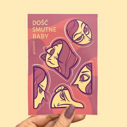 dość smutne baby ✦ arkusz naklejek