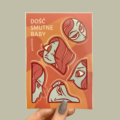 dość smutne baby ✦ arkusz naklejek