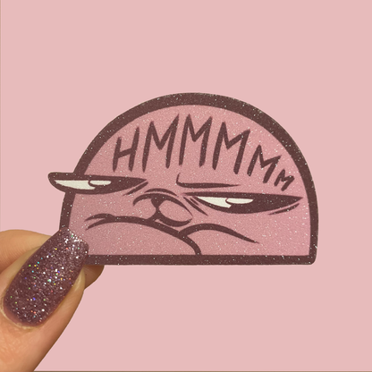 hmmm ✦ naklejka brokatowa