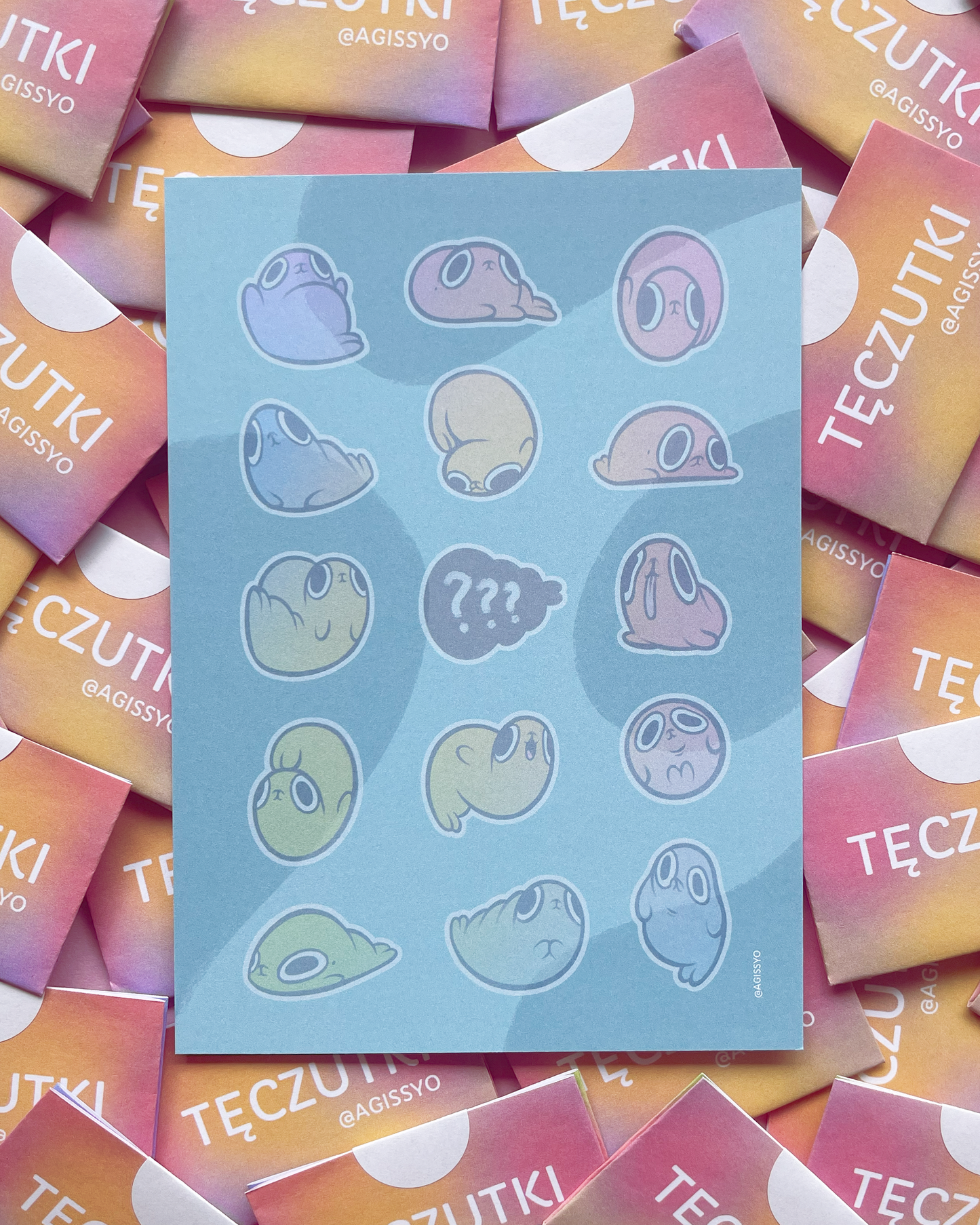 tęczutki ✦ zestaw 4 naklejek