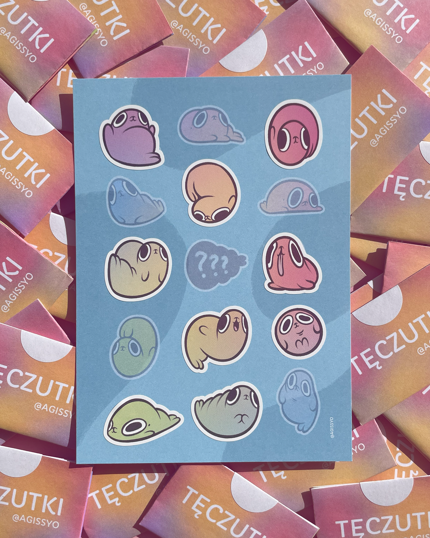 tęczutki ✦ zestaw 4 naklejek