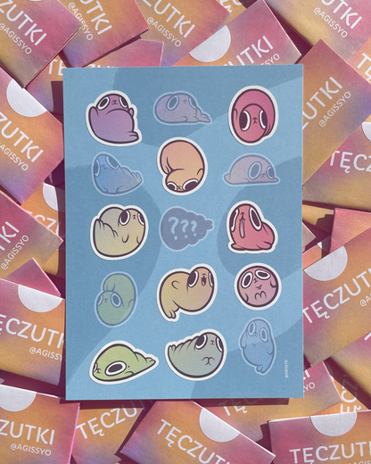 tęczutki ✦ zestaw 4 naklejek